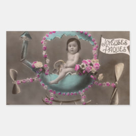 Adesivo Retangular Joyeuse Paques