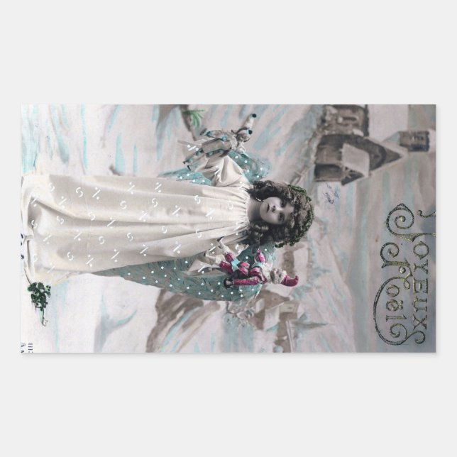 Adesivo Retangular Joyeux Noel (Frente)