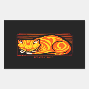 Adesivo Retangular Julie de Graag Dezembro Cat