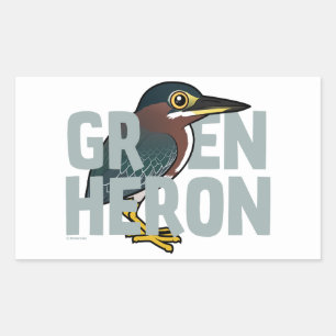 Adesivo Retangular Jumbo Green Heron
