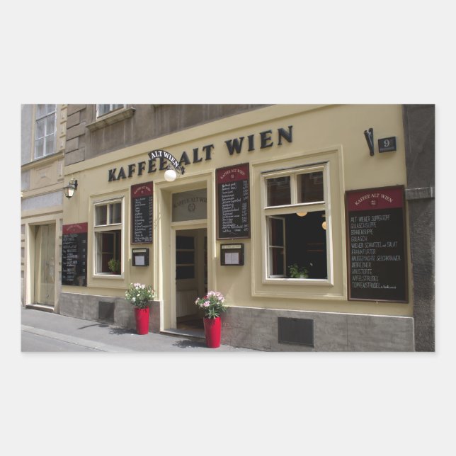 Adesivo Retangular Kaffee Alt Wien, Viena Áustria (Frente)