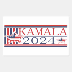 Adesivo Retangular Kamala 2024, candidato presidencial Sticker