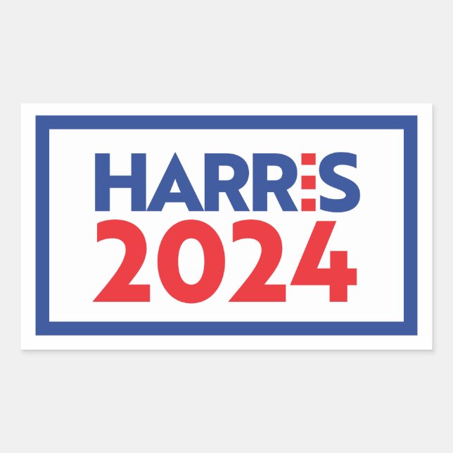 Adesivo Retangular Kamala Harris 2024 (Frente)
