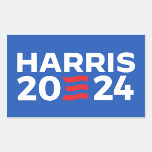 Adesivo Retangular Kamala Harris 2024