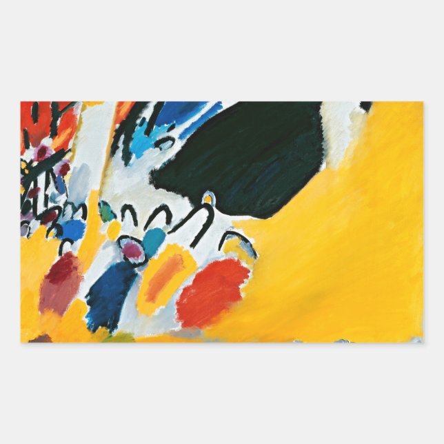 Adesivo Retangular Kandinski Impressão III Concerto Pintura Abstrata (Frente)