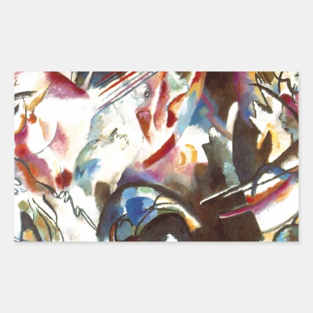 Adesivo Retangular Kandinsky Abstrato Composição VI (Frente)