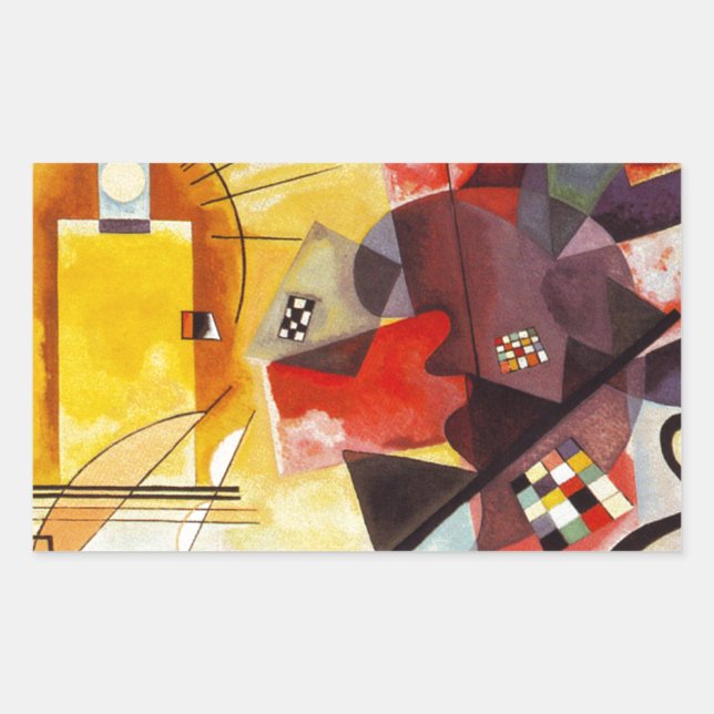 Adesivo Retangular Kandinsky Amarelo Azul (Frente)