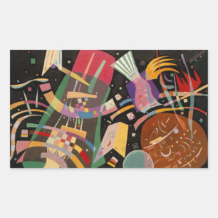 Adesivo Retangular Kandinsky Composition X Abstrato Trabalho de arte