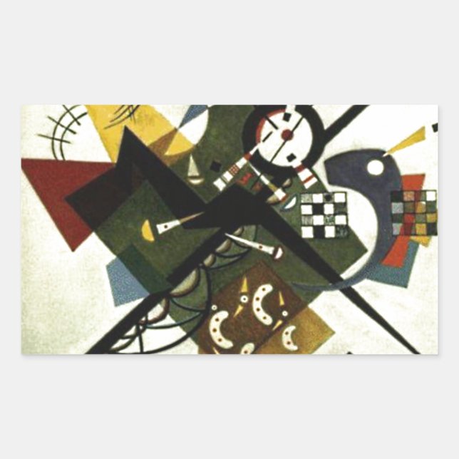 Adesivo Retangular Kandinsky em Branco II (Frente)