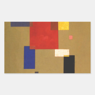 Adesivo Retangular Kandinsky treze retângulos abstrai a pintura