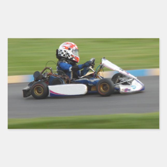 Adesivo Retangular Kart Racing (Frente)