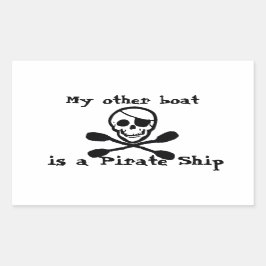 Adesivo Retangular Kayak Pirate Ship Sticker