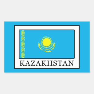 Adesivo Retangular Kazakhstan