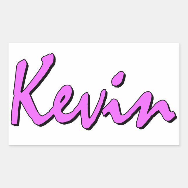 Adesivo Retangular Kevin Sticker Pink (Frente)