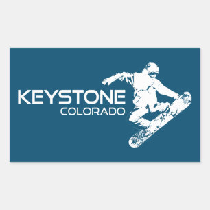 Adesivo Retangular Keystone Colorado Snowboarder