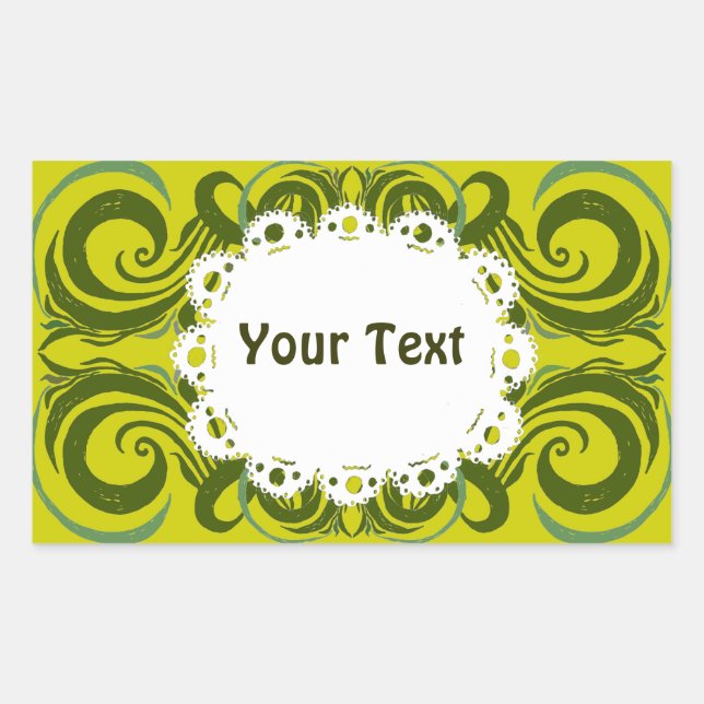 Adesivo Retangular Khokhloma Exotique (Frente)