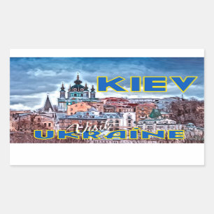 Adesivo Retangular Kiev, Visite a Ucrânia