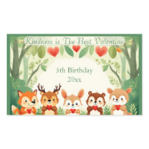 Kindness Best Valentine Nursery Woodland Animals 