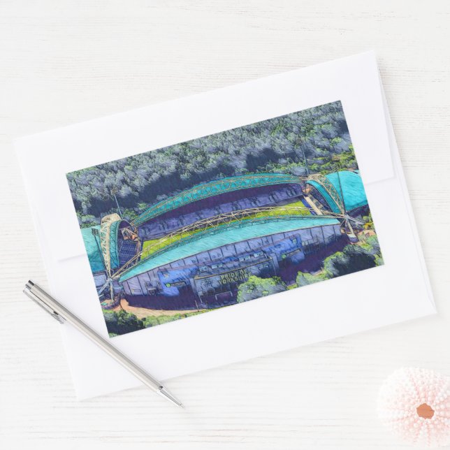Adesivo Retangular Kirklees Stadium, Huddersfield (Envelope)