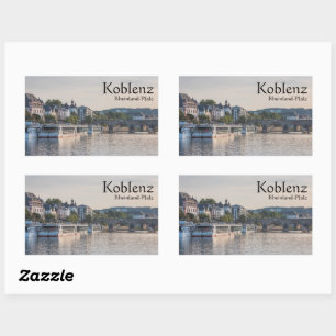 Adesivo Retangular Koblenz Alemanha Souvenir
