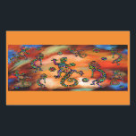Adesivo Retangular Kokopelli Art<br><div class="desc">Produtos de arte Kokopelli fofos!</div>