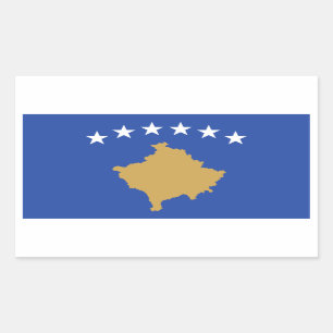 Adesivo Retangular Kosovo/bandeira kosovar