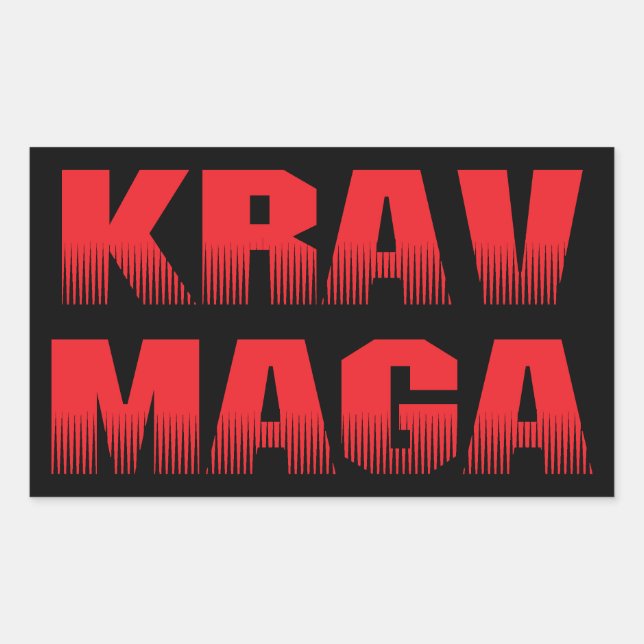 Adesivo Retangular Krav Maga (Frente)