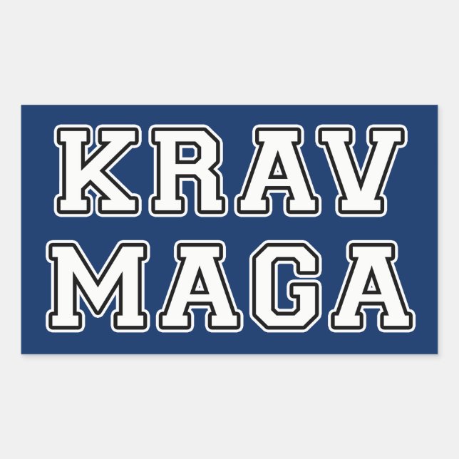 Adesivo Retangular Krav Maga (Frente)
