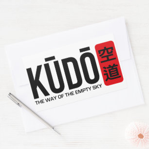 Adesivo Retangular Kudo – Emblema Minimalista de Artes Marciais Japon