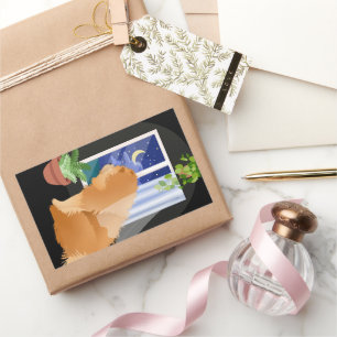 Adesivo Retangular LÁ FORA ALGUM LUGAR, Vinhetas de retângulo