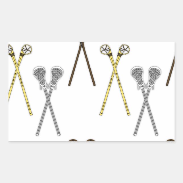 Adesivo Retangular Lacrosse Sticks (Frente)
