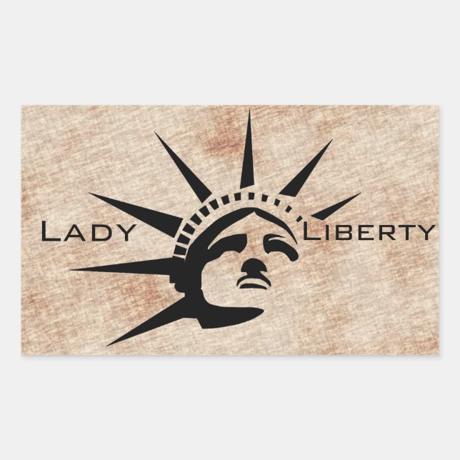 Adesivo Retangular Lady Liberty (Frente)