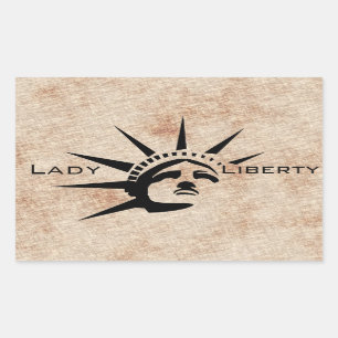 Adesivo Retangular Lady Liberty