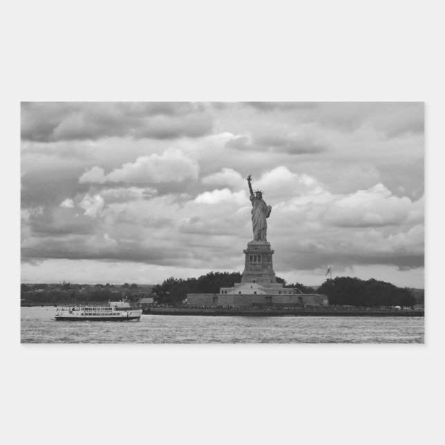 Adesivo Retangular Lady Liberty. Estátua da Liberdade, EUA (Frente)