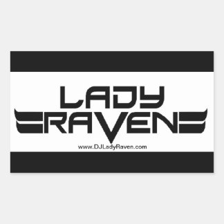 Adesivo Retangular Lady Raven Sticker