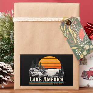 Adesivo Retangular Lago América 2026 Vintage