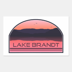 Adesivo Retangular Lago Brandt North Carolina Red Sunrise