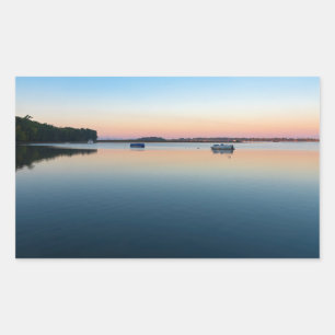 Adesivo Retangular lago champlain sunrise na baía de santos albans