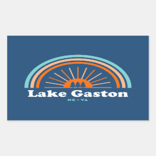 Adesivo Retangular Lago Gaston Carolina do Norte Virginia Rainbow