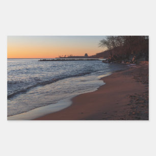 Adesivo Retangular lago micMichigan milwaukee da costa norte em daybr