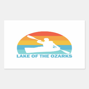 Adesivo Retangular Lago Ozarks Missouri Kayak