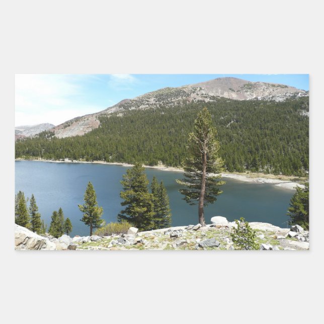 Adesivo Retangular Lago Tenaya no Parque Nacional de Yosemite (Frente)