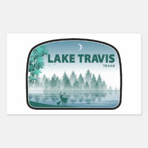 Adesivo Retangular Lago Travis Austin Texas Deer