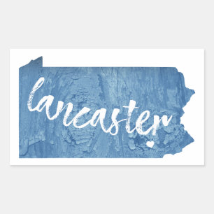 Adesivo Retangular Lancaster Pennsylvania Wood Grain