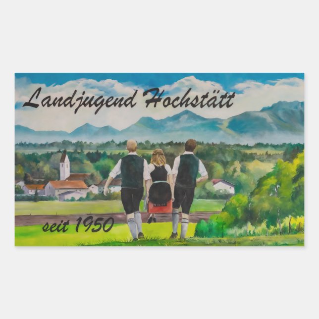 Adesivo Retangular Landjugendfest (Frente)