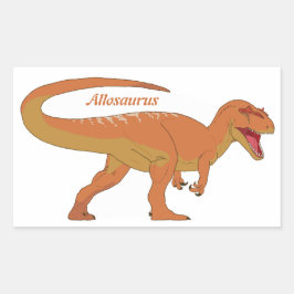 Adesivo Retangular Laranja Allosaurus Direito