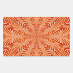 Adesivo Retangular Laranja Burst
