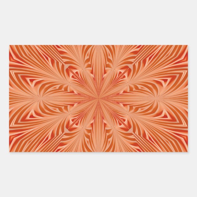 Adesivo Retangular Laranja Burst (Frente)