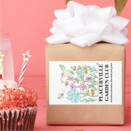 Adesivo Retangular Large Stickers with Garden Design