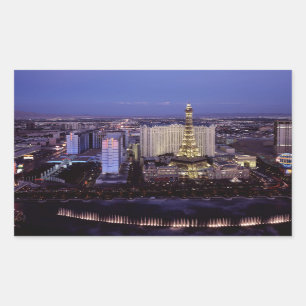 Adesivo Retangular Las Vegas Strip Aerial View Casino Gambling City